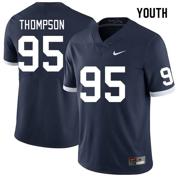 Youth #95 Riley Thompson Penn State Nittany Lions College Football Jerseys Stitched Sale-Retro